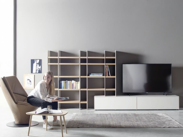 SCALA/GAME 128 - Low TV cabinet with shelves by Sudbrock Möbelhandwerk - view 3
